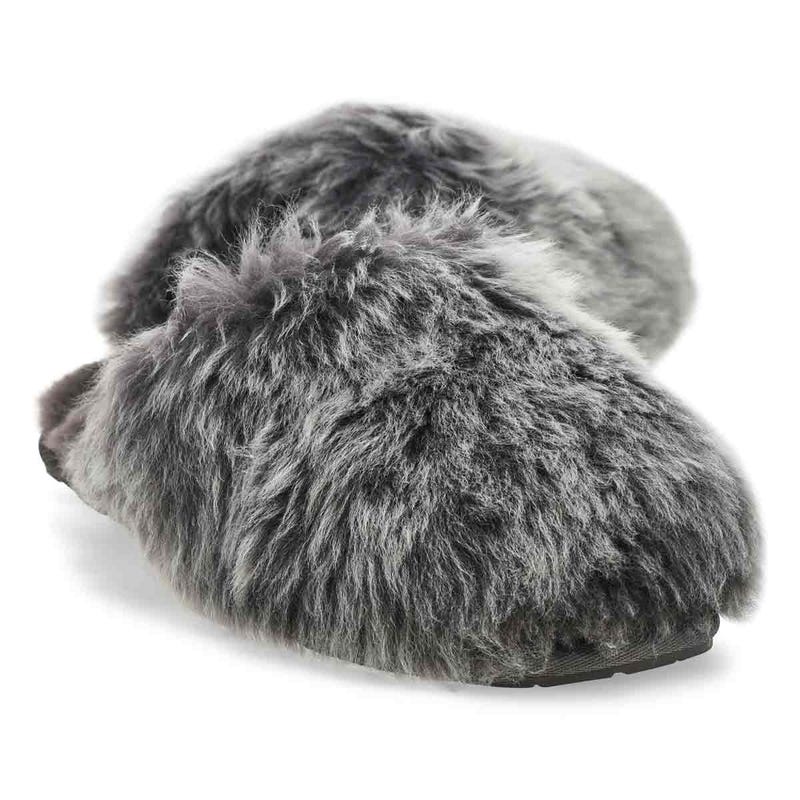 Women's  Scuffette Chalet Sheepskin Slipper - Charcoal