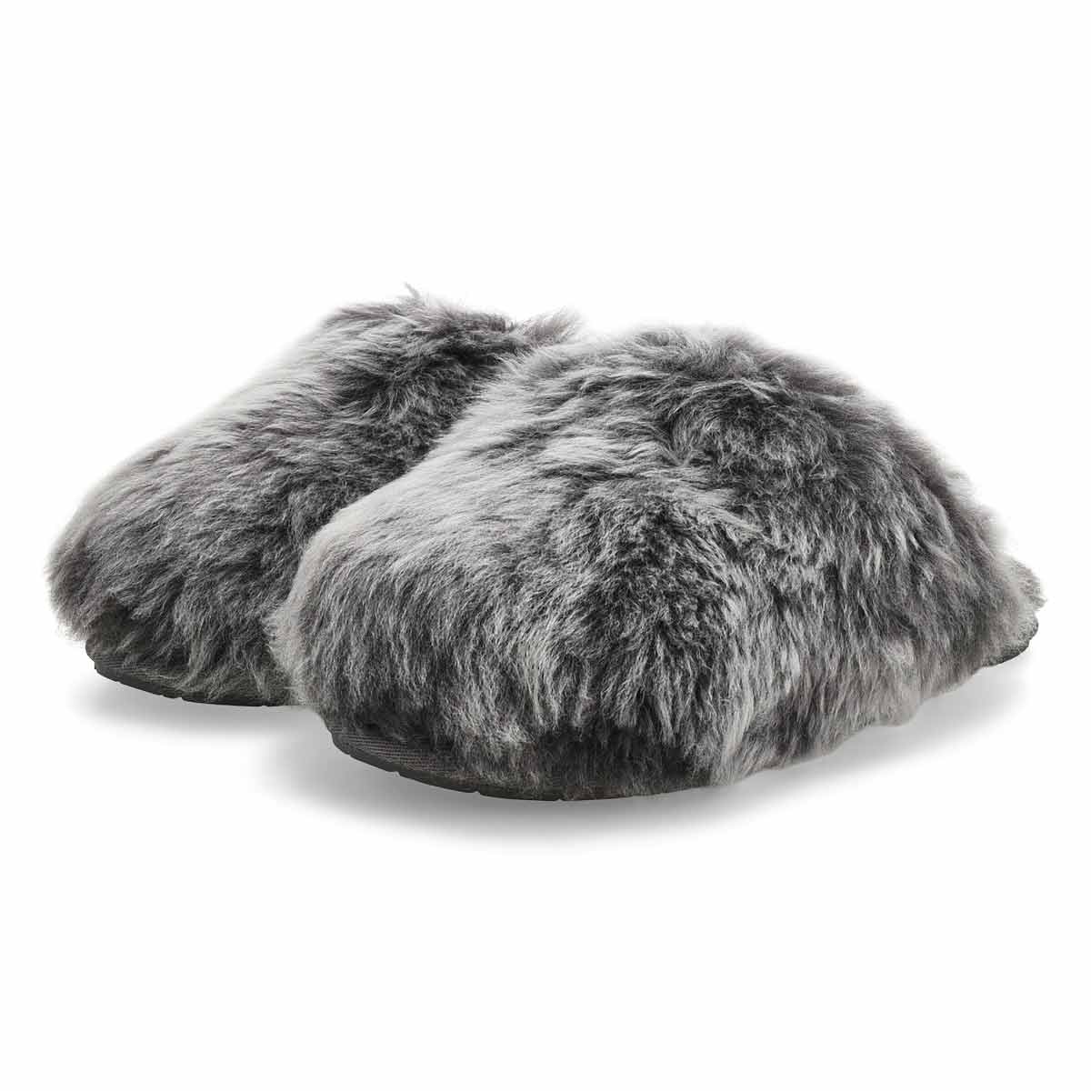 Pantoufle en peau de mouton SCUFFETTE CHALET, anthracite, femmes