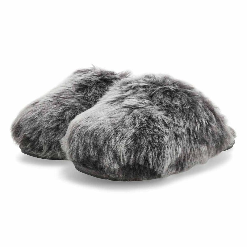 Women's  Scuffette Chalet Sheepskin Slipper - Charcoal