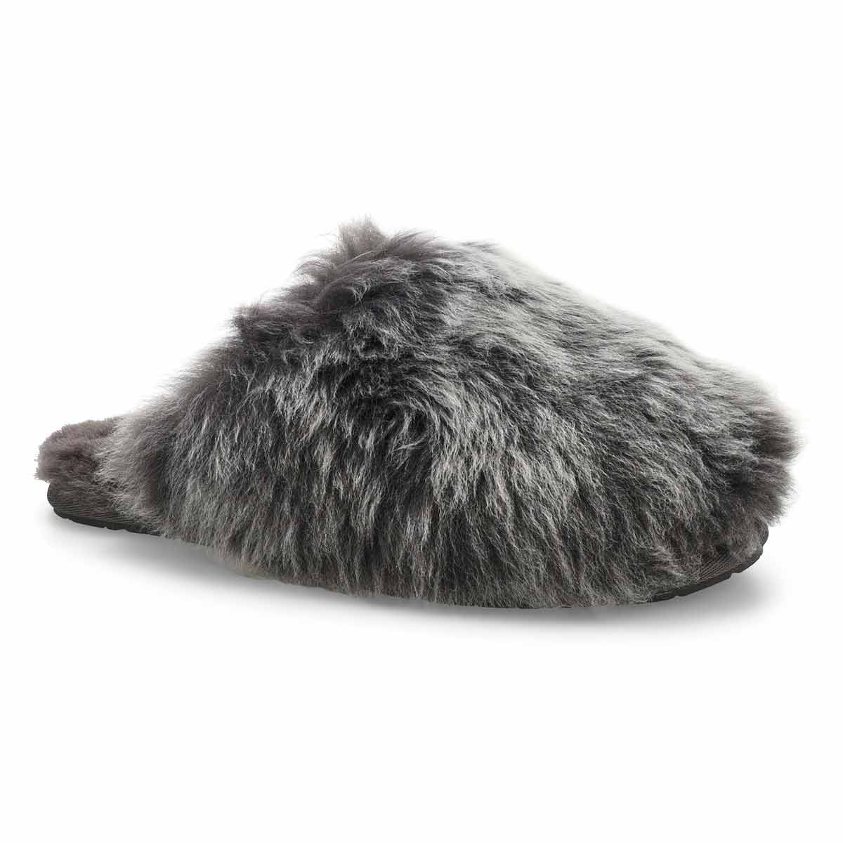 Pantoufle en peau de mouton SCUFFETTE CHALET, anthracite, femmes