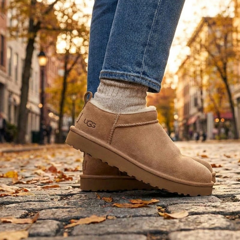 Botte en peau de mouton CLASSIC MICRO, sable, femmes