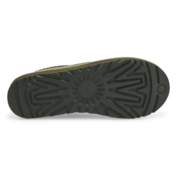 Pantoufle en peau de mouton Tasman II pour hommes - Olive brûlée/Nuit de forêt
