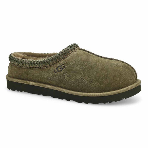 Pantoufle en peau de mouton Tasman II pour hommes - Olive brûlée/Nuit de forêt