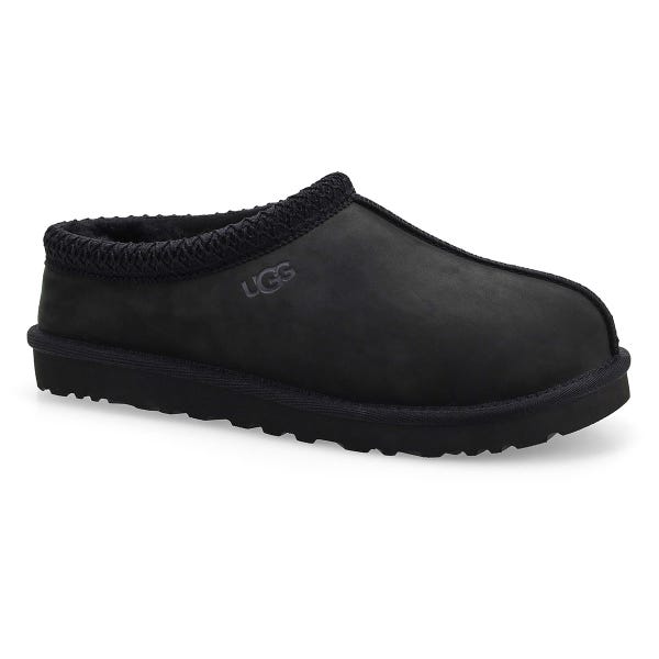 Pantoufle en peau de mouton Tasman II Nubuck pour hommes - noire