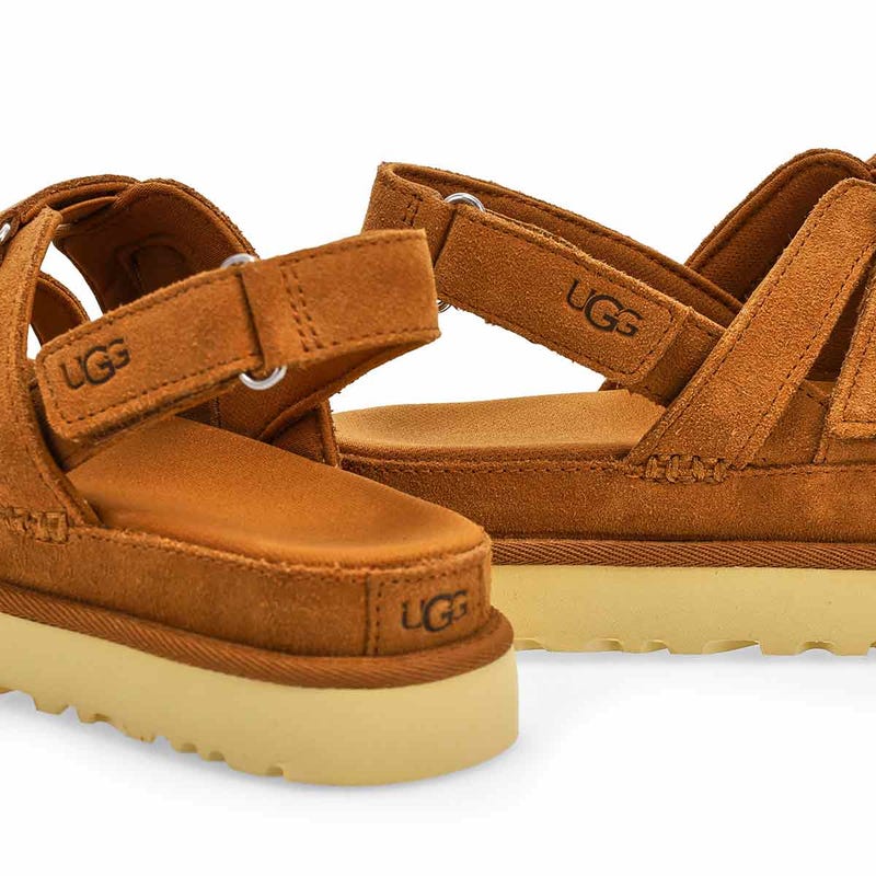 Sandale à plateforme GOLDEN STAR GLEAM, châtaigne, femmes