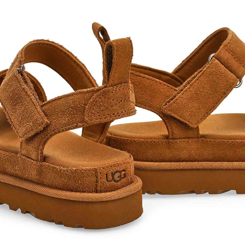 Women's Golden Star Artistitch Platform Sandal - Chestnut