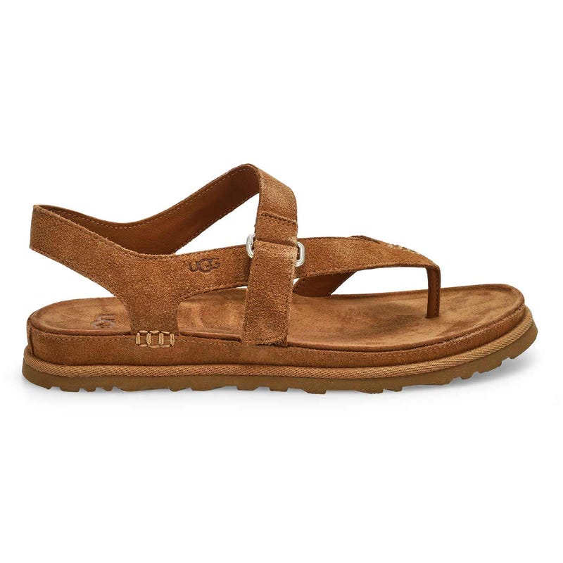 Women's  Golden Gaze Toe Post Sandal - Chestnut