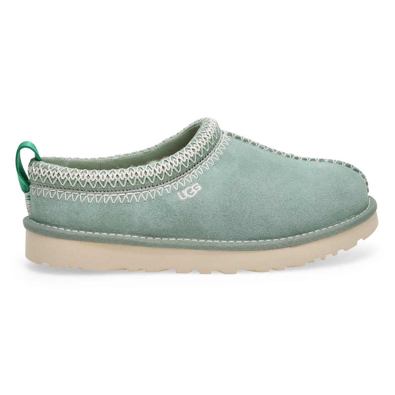 Pantoufle en peau de mouton TASMAN MEADOW ACCENT, artichaut, femmes