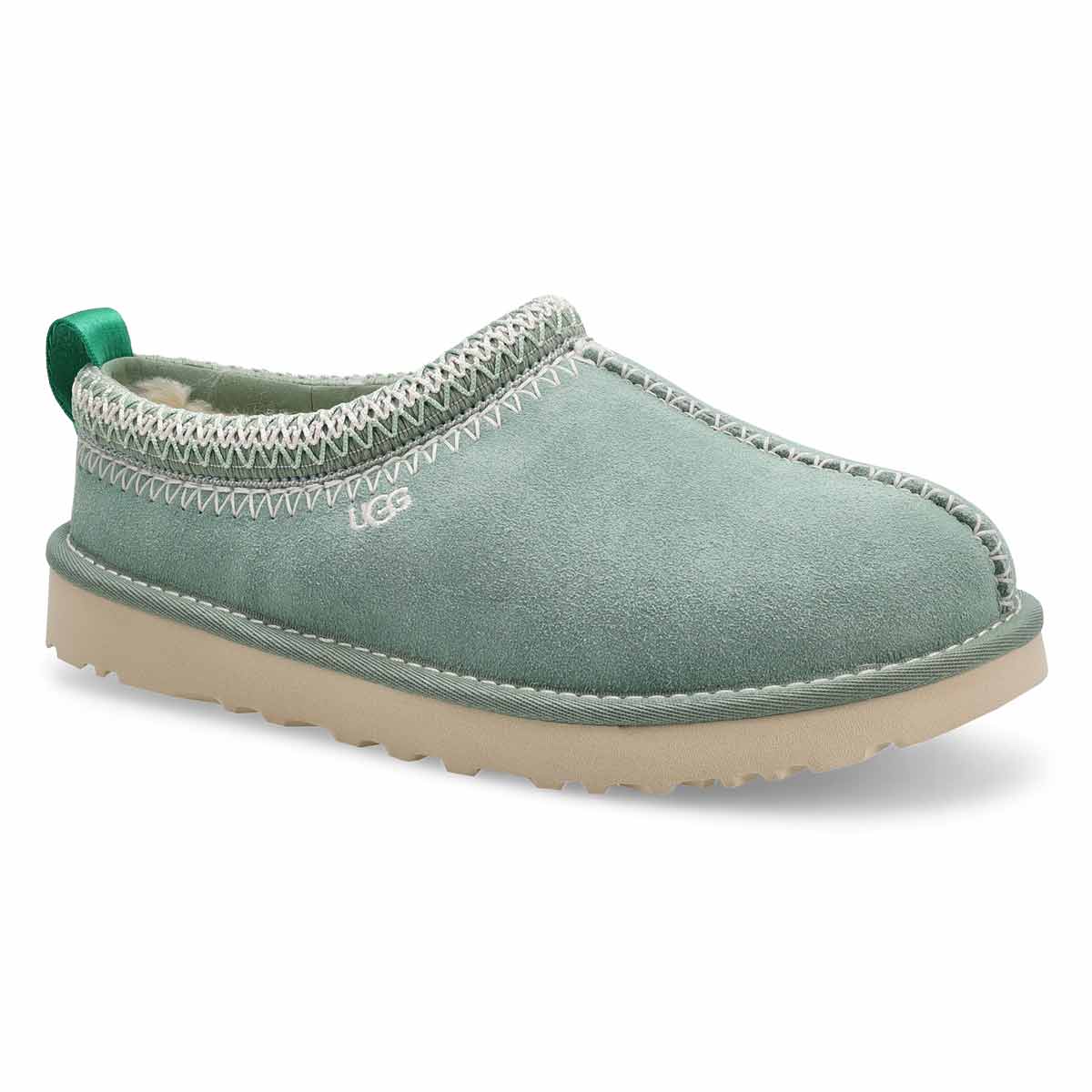 Pantoufle en peau de mouton TASMAN MEADOW ACCENT, artichaut, femmes