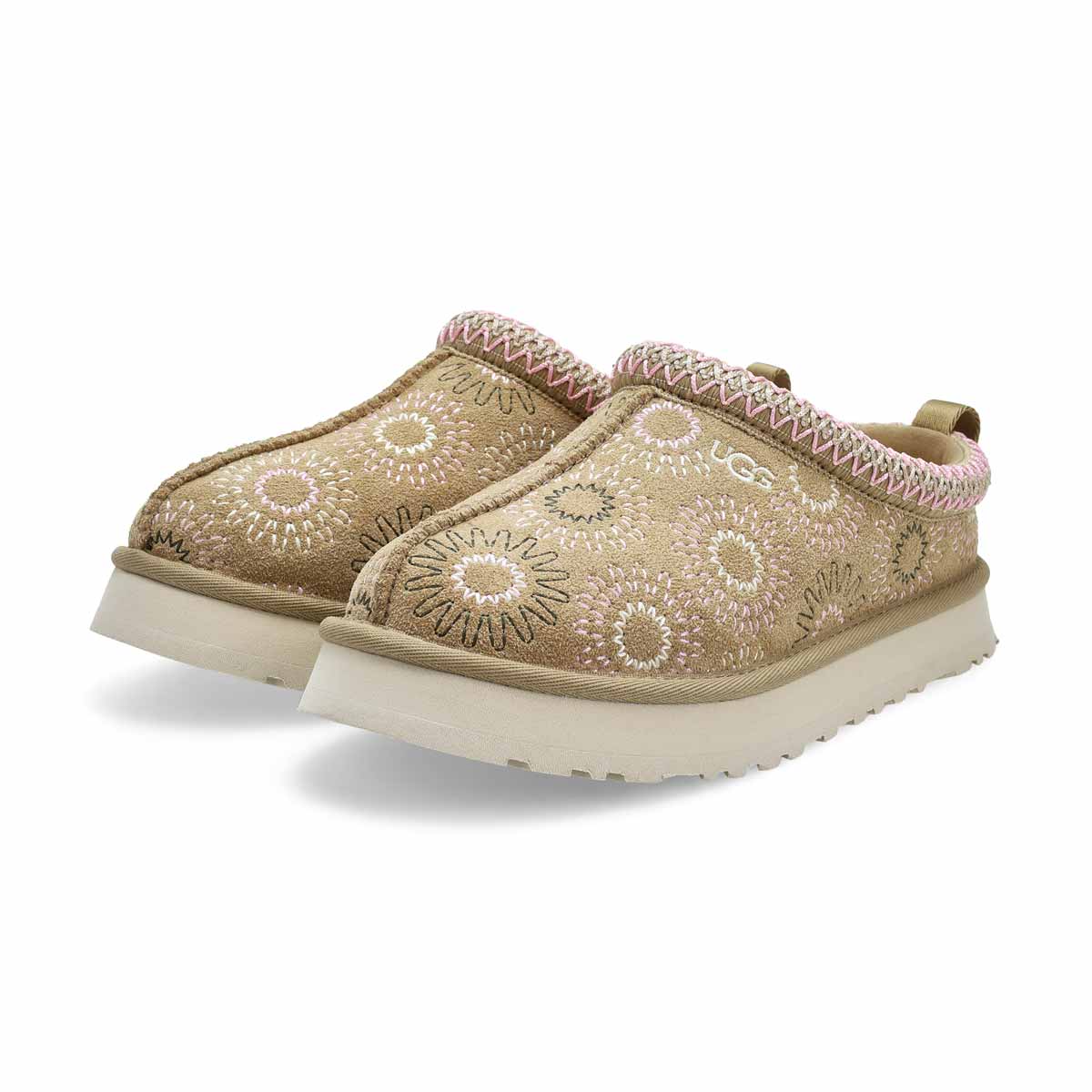Kids' Tazz Sun Stitch Platform Slipper - Mustard Seed