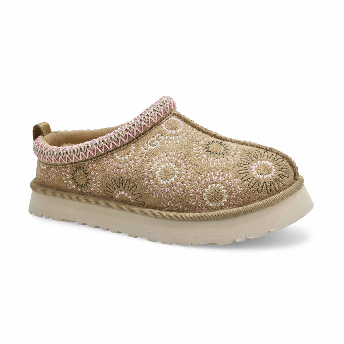 Kids' Tazz Sun Stitch Platform Slipper - Mustard Seed