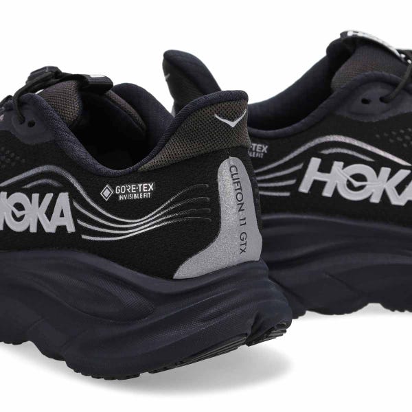 Women's  Clifton 11 GTX Performace Sneaker - Black/Black