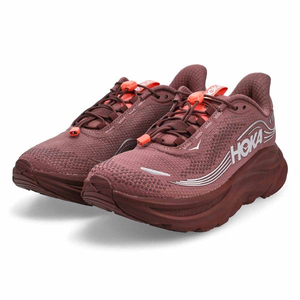 Women's HOKA Clifton 11 GTX performance sneaker in Smoky Quartz/Deep Mauve.