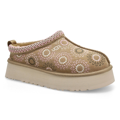 Lds Tazz Sun Stitch Platform Slipper - Mustard Seed