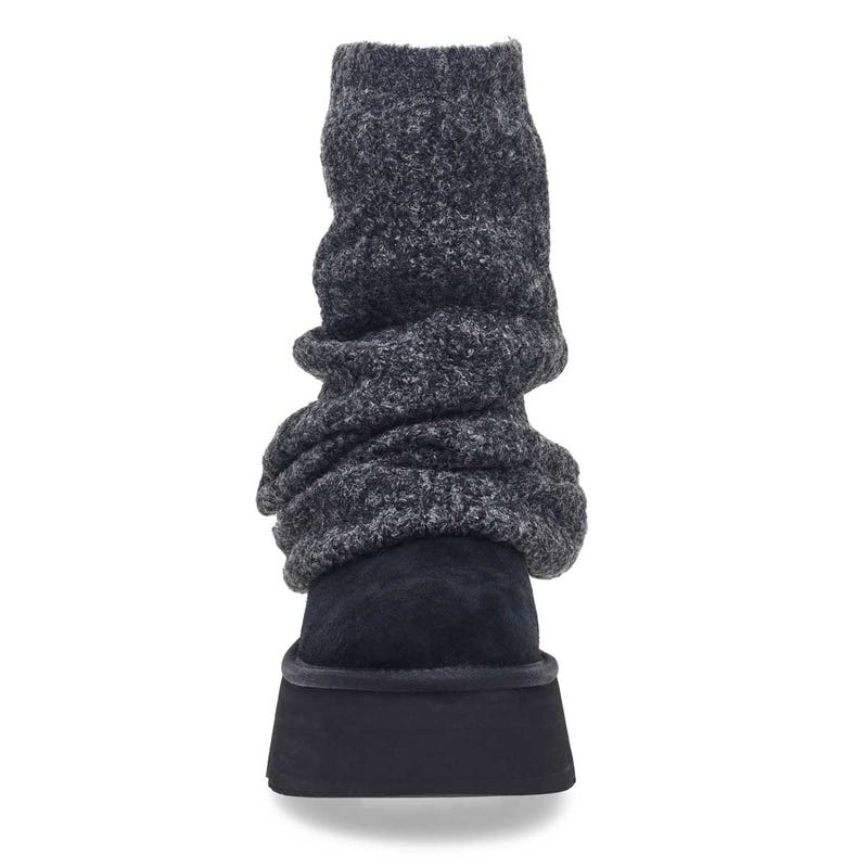 Women's Classic Mini Dipper Legwarmer Boot - Black