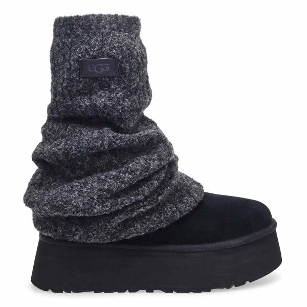 Women's Classic Mini Dipper Legwarmer Boot - Black