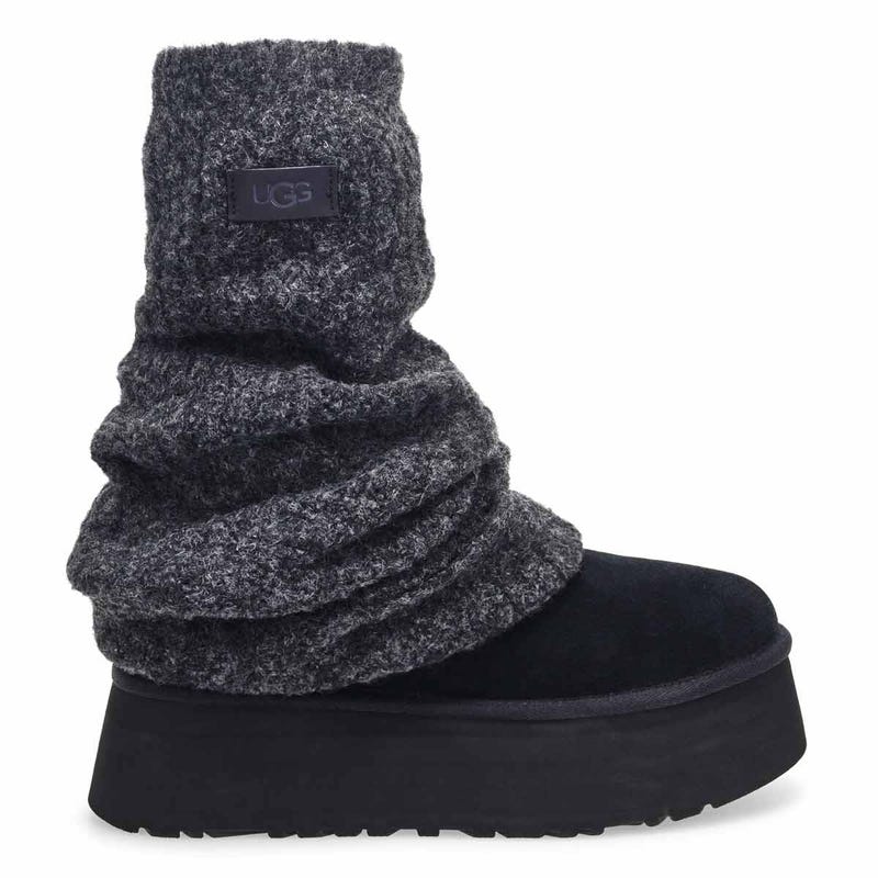 Women's Classic Mini Dipper Legwarmer Boot - Black