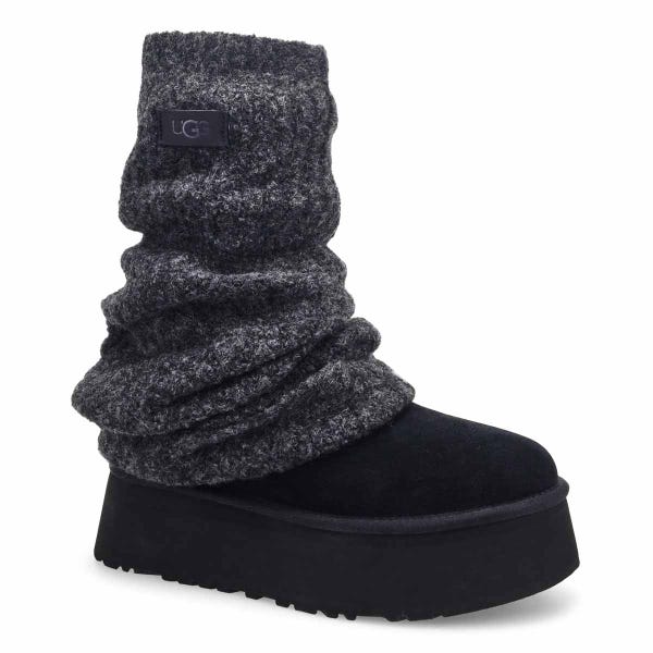 Women's Classic Mini Dipper Legwarmer Boot - Black