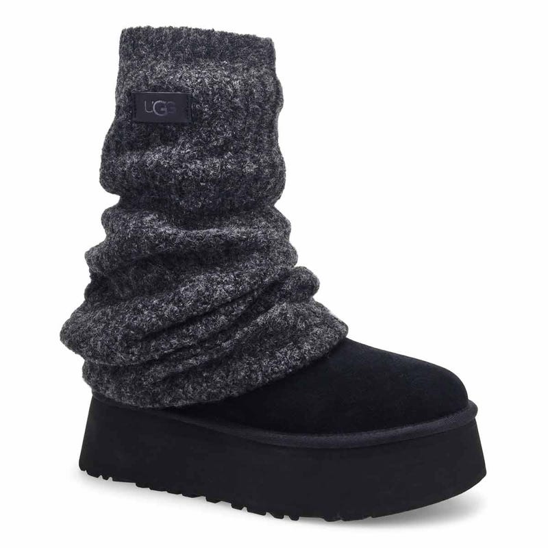 Women's Classic Mini Dipper Legwarmer Boot - Black