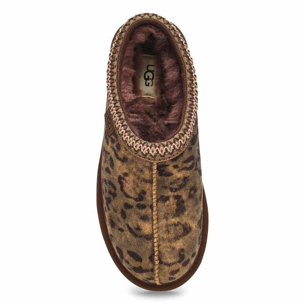 Lds Tasman Spotted Sheepskin Slipper - Chestnut