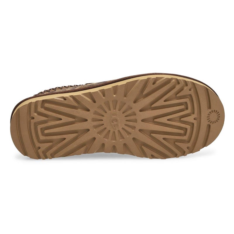 Lds Tasman Spotted Sheepskin Slipper - Chestnut