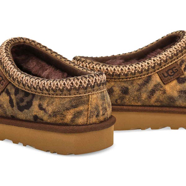 Lds Tasman Spotted Sheepskin Slipper - Chestnut