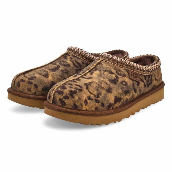 Lds Tasman Spotted Sheepskin Slipper - Chestnut