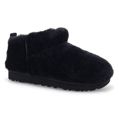 Lds Classic Ultra Mini Fluffed Boot - Black