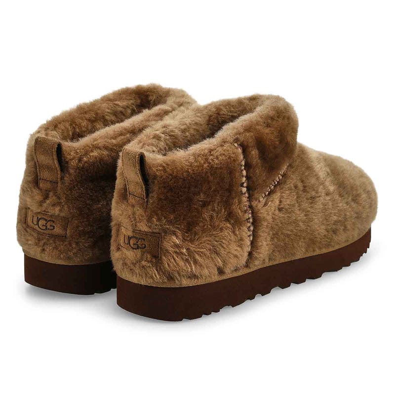 Women's Classic Ultra Mini Fluffed Boot - Light Bronze