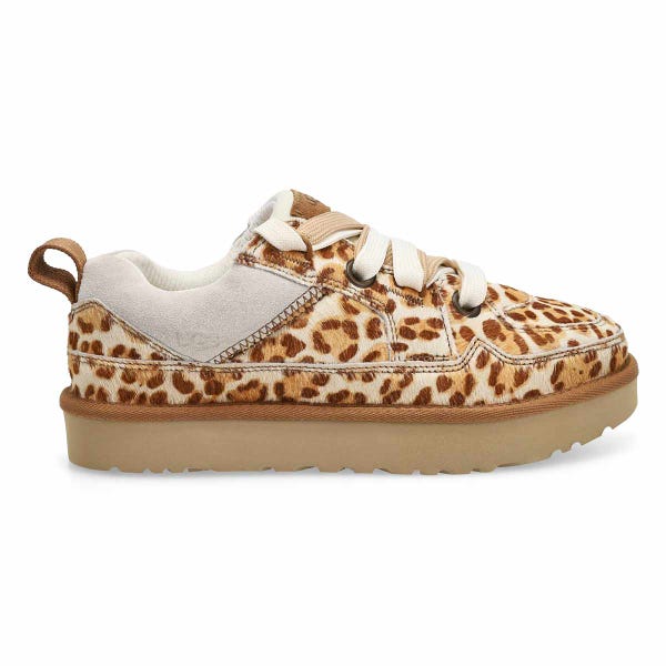 Women's  Lo Lowmel Plains Lace Up Sneaker - Felicity Leopard Jasmine