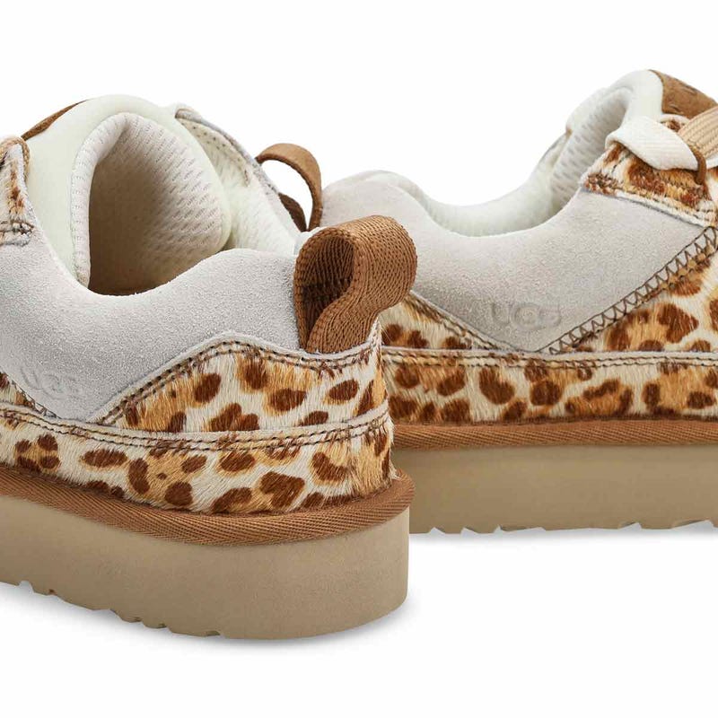 Women's  Lo Lowmel Plains Lace Up Sneaker - Felicity Leopard Jasmine