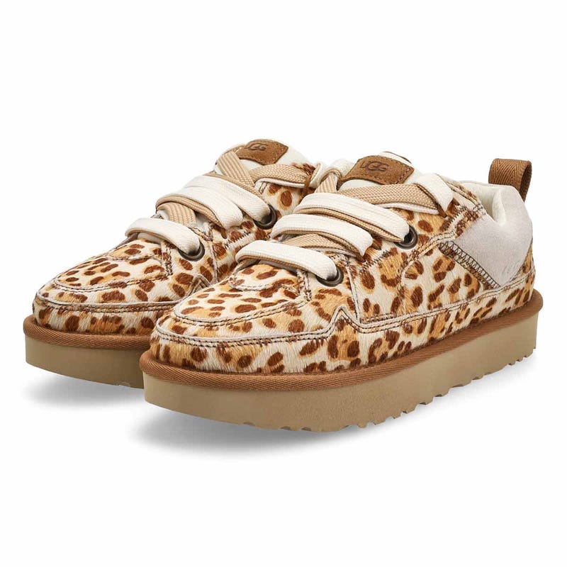 Women's  Lo Lowmel Plains Lace Up Sneaker - Felicity Leopard Jasmine