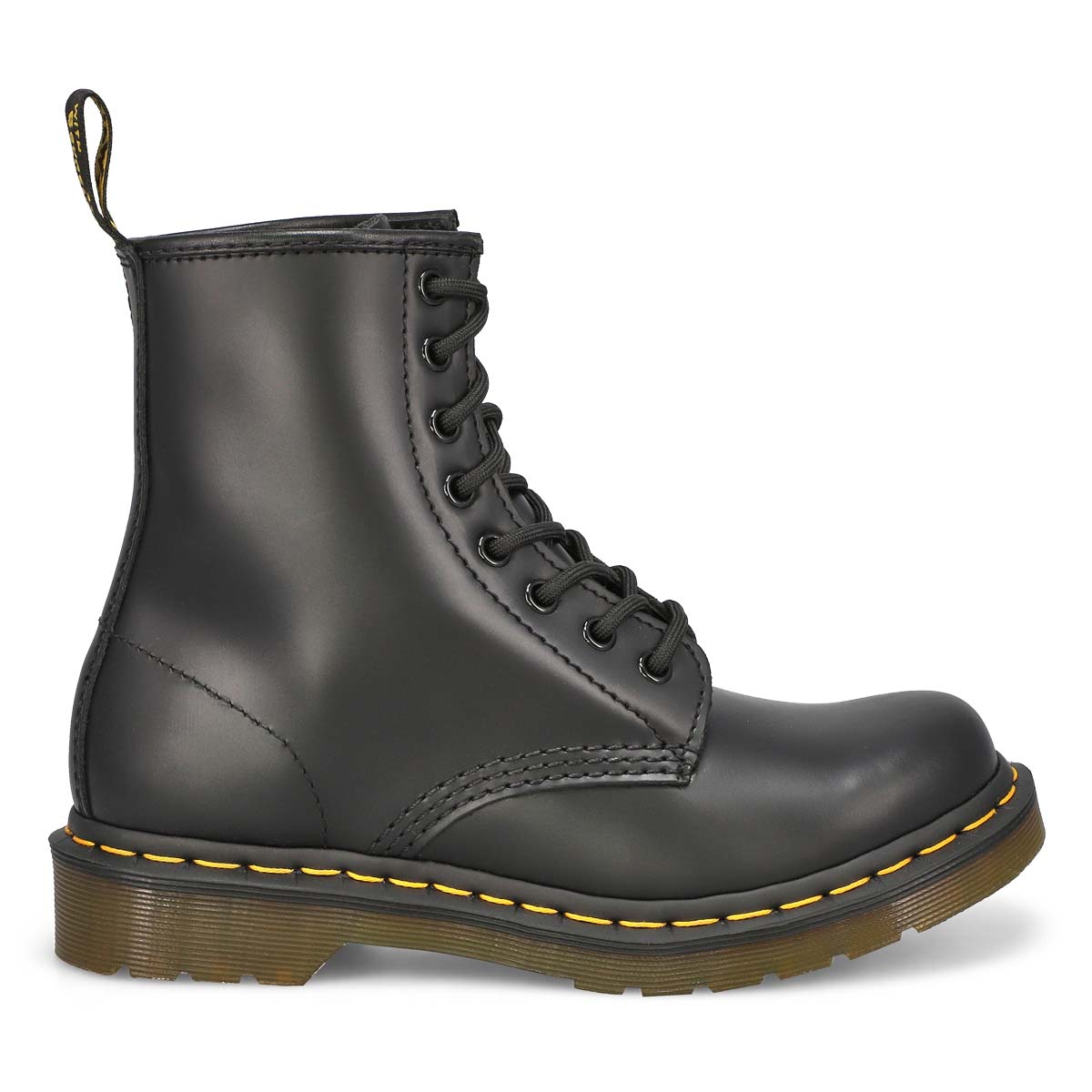 Dr. Martens Women's 8-Eye Smooth Combat Boot, Black, Size 10M