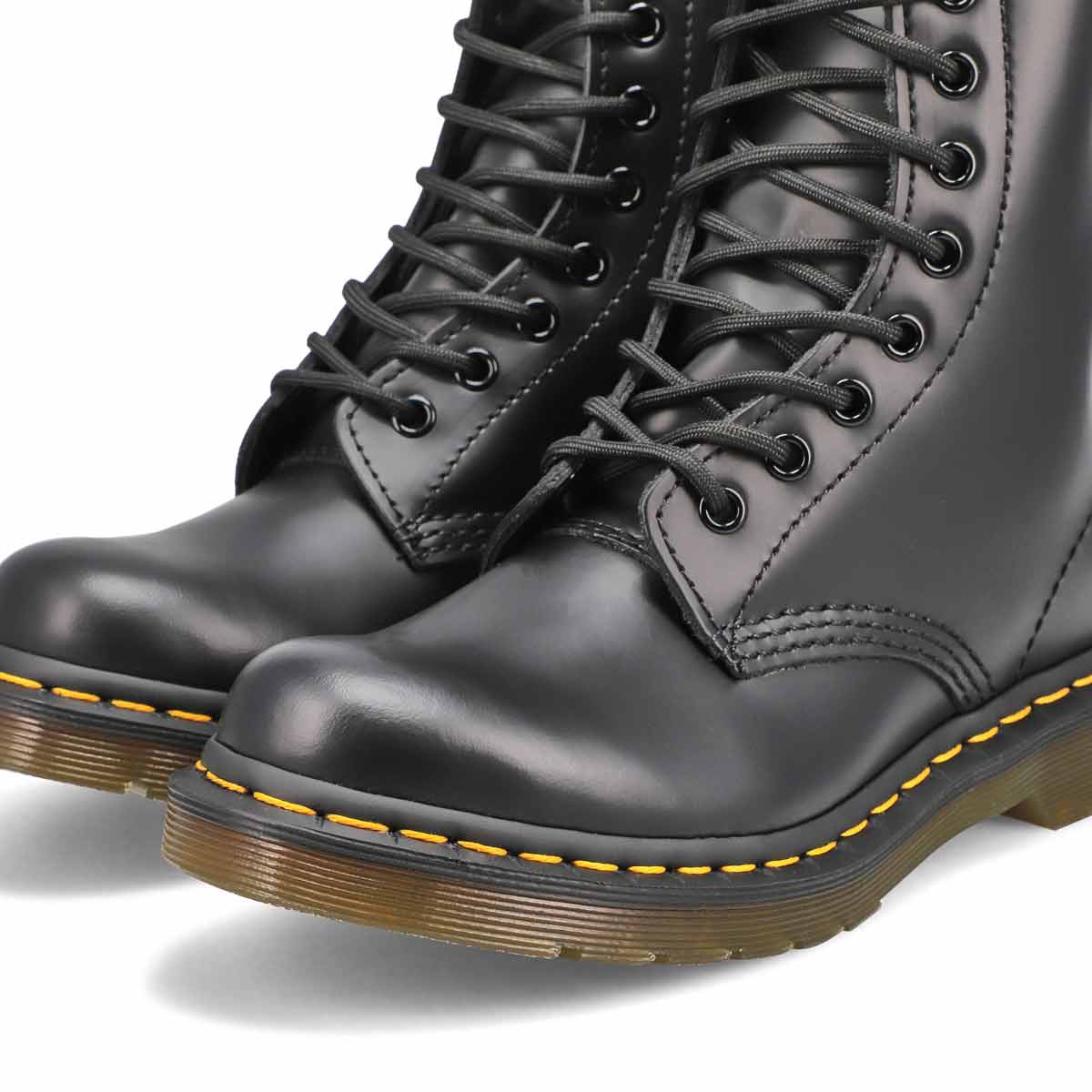 Dr. Martens Women's 8-Eye Smooth Combat Boot, Black, Size 10M