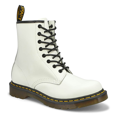 Lds 1460 8-Eye Smooth Boot - White