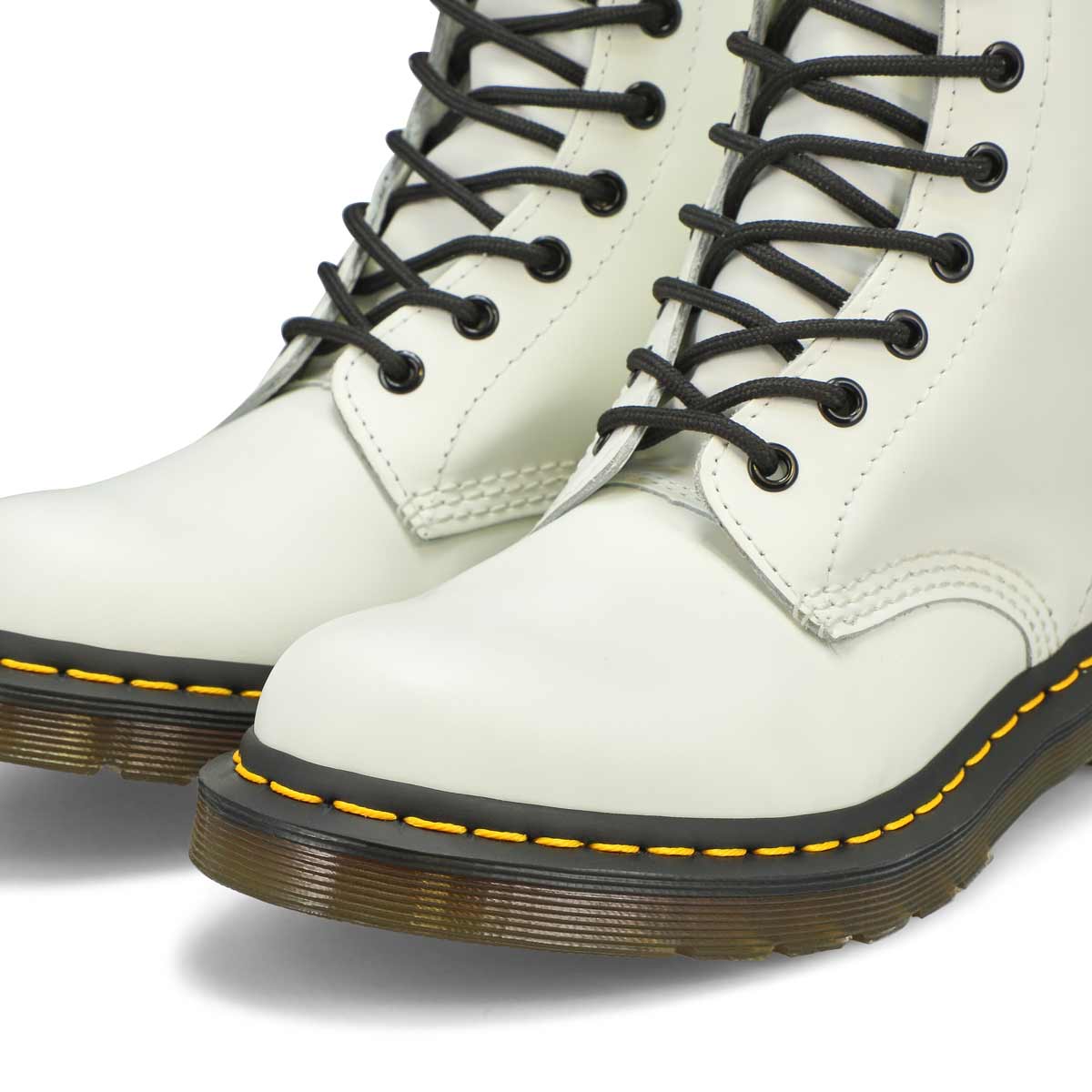 Ladies 1460 8 Eye Smooth Boot - White