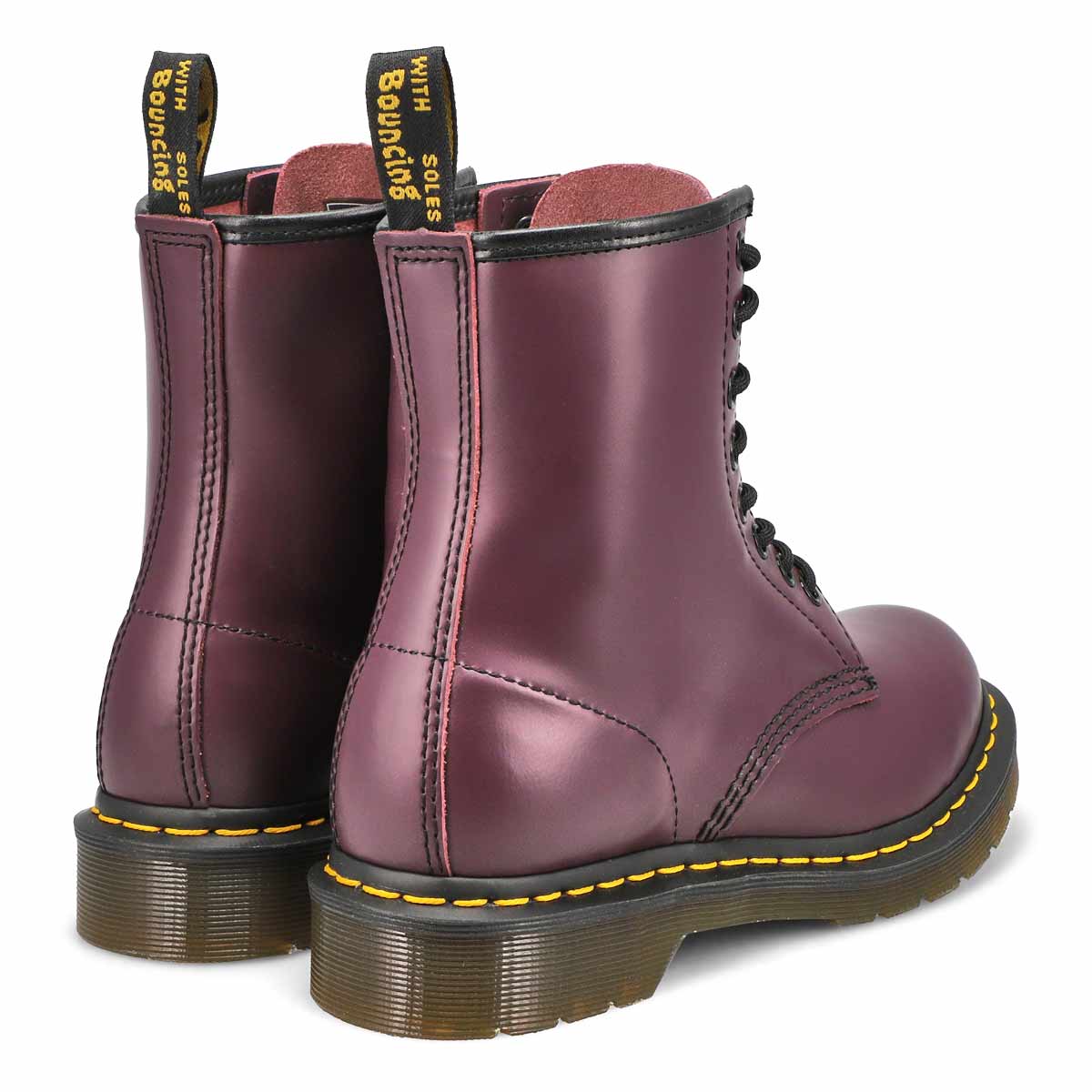 Bottes 1460 à 8 œillets, cuir lisse violet, femmes