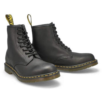 Bottes à 8 œillets 1460, cuir mat, noir, hommes