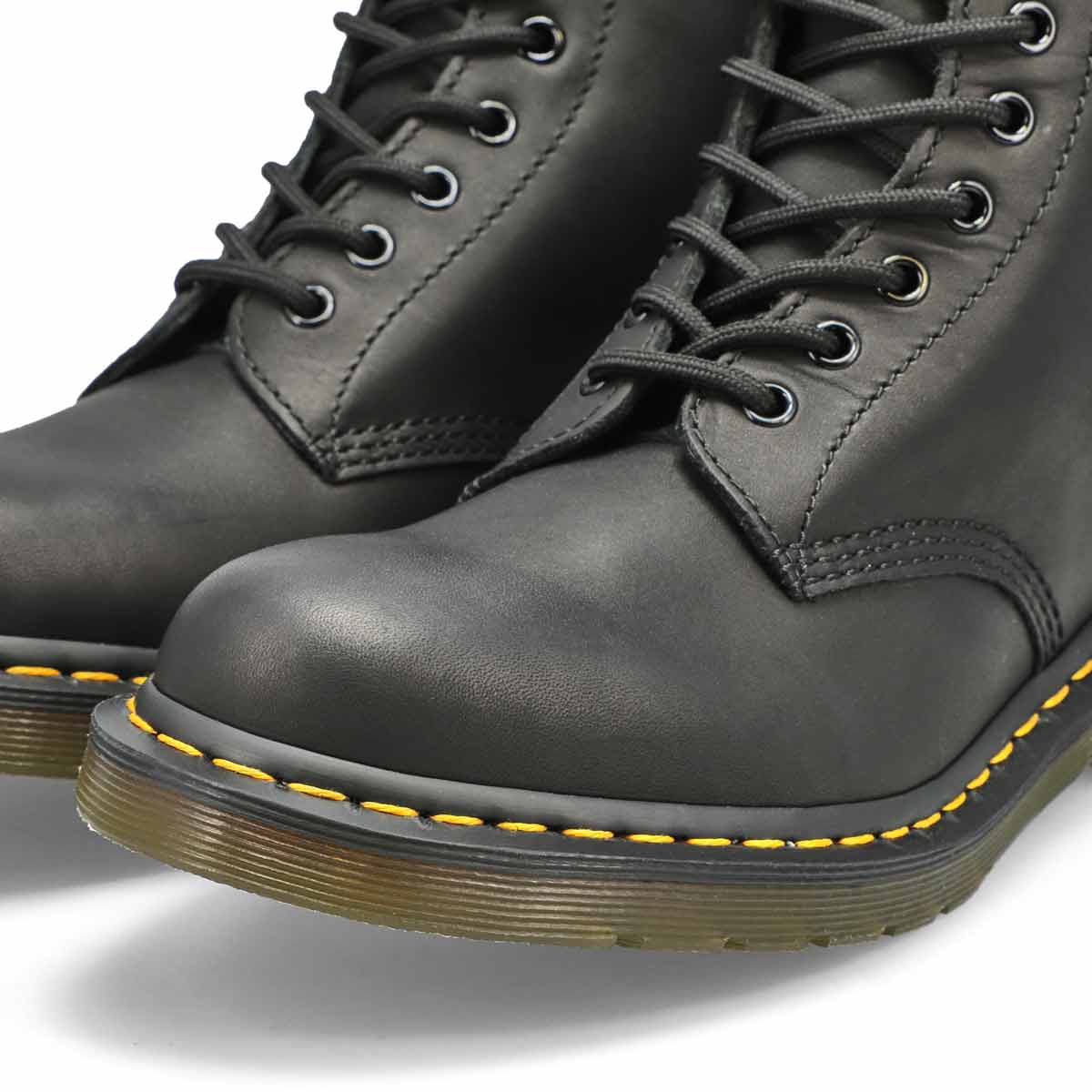 Bottes à 8 œillets 1460, cuir mat, noir, hommes