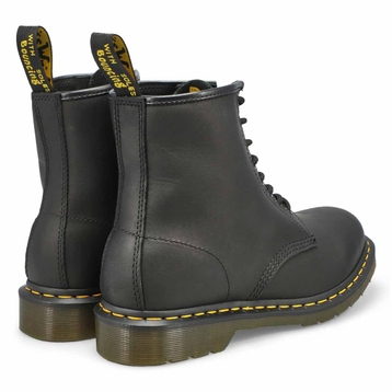 Bottes à 8 œillets 1460, cuir mat, noir, hommes