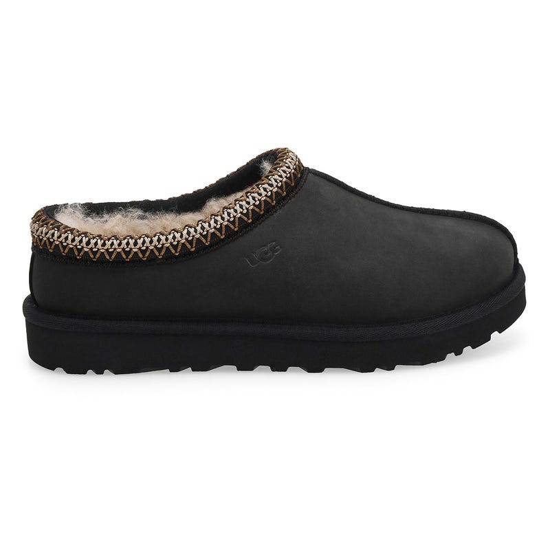 Women's Tasman Nubuck Sheepskin Slipper - Black