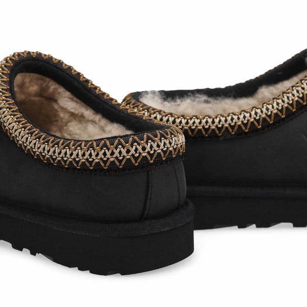 Women's Tasman Nubuck Sheepskin Slipper - Black