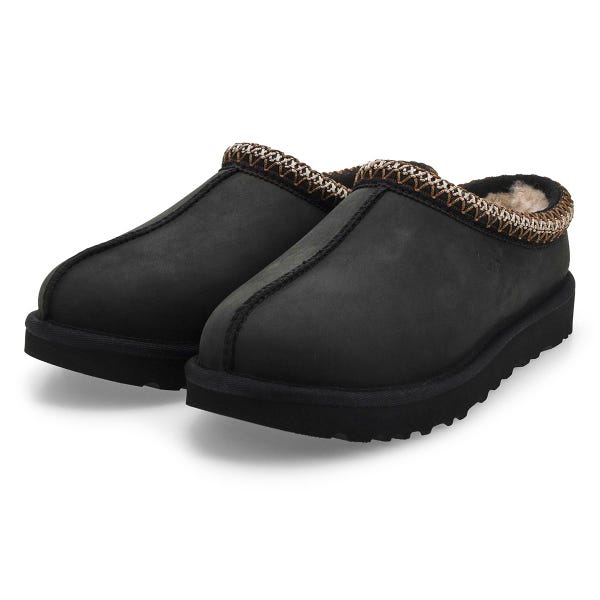 Women's Tasman Nubuck Sheepskin Slipper - Black