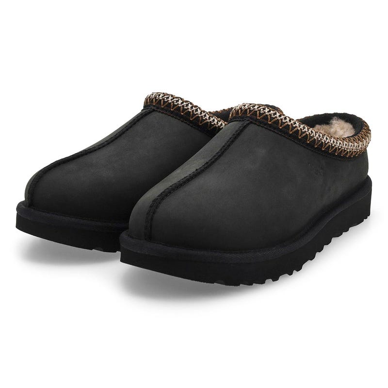 Women's Tasman Nubuck Sheepskin Slipper - Black