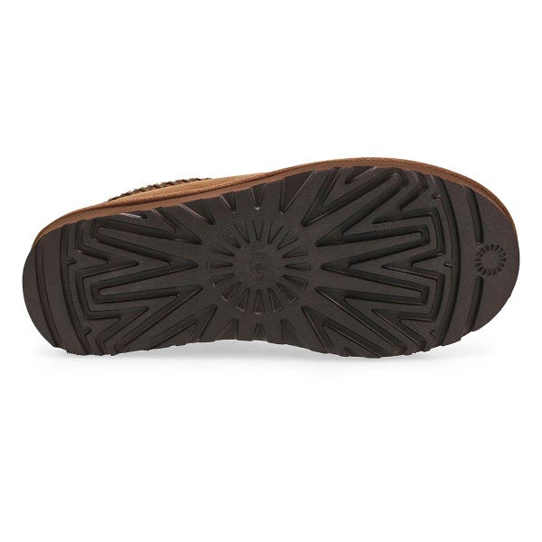 Women's Tasman Nubuck Sheepskin Slipper - Dark Chestnut
