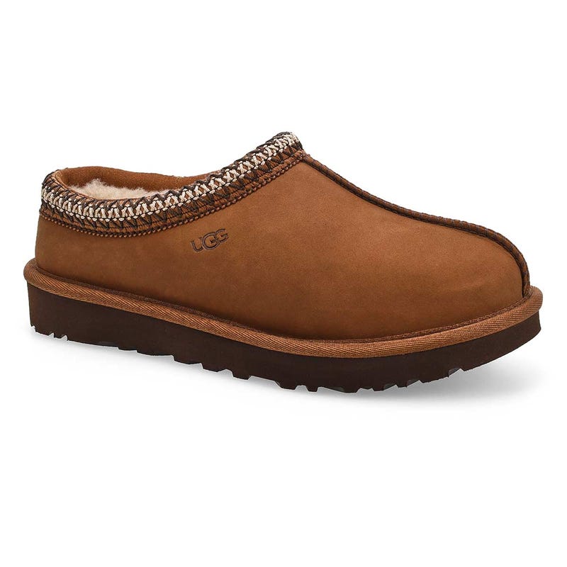 Women's Tasman Nubuck Sheepskin Slipper - Dark Chestnut