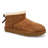 Women's Ultra Mini Bailey Bow Sheepskin Boot - Chestnut