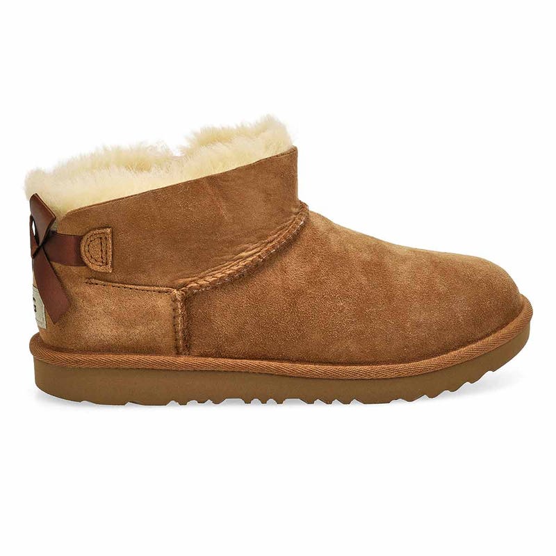 Girls' Ultra Mini Bailey Bow Sheepskin Boot - Che