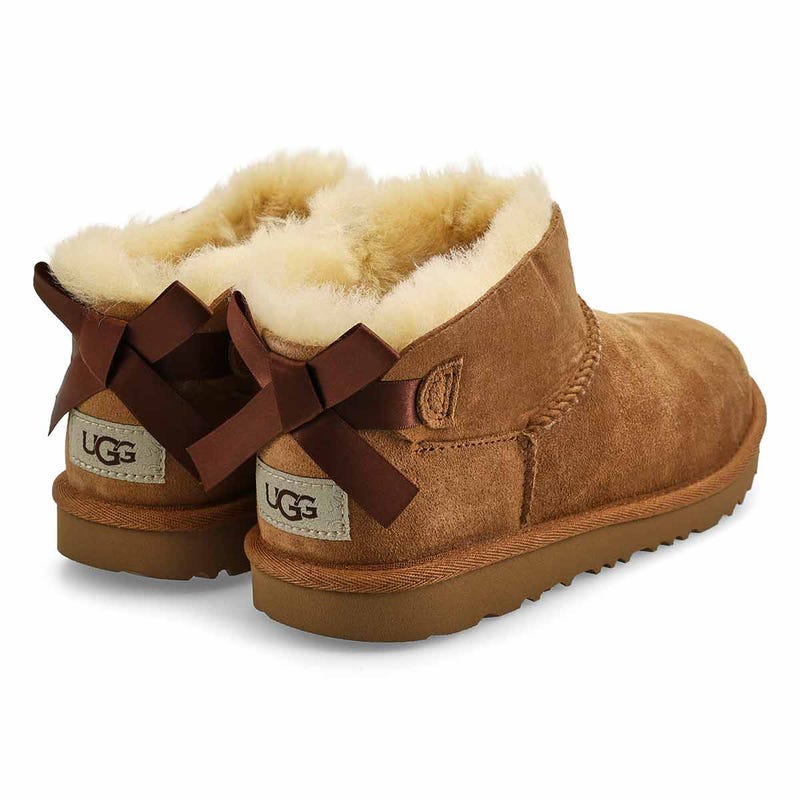 Girls' Ultra Mini Bailey Bow Sheepskin Boot - Che