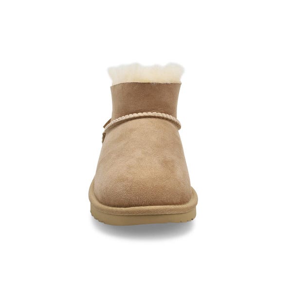 Girls' Ultra Mini Bailey Bow Sheepskin Boot - Sand